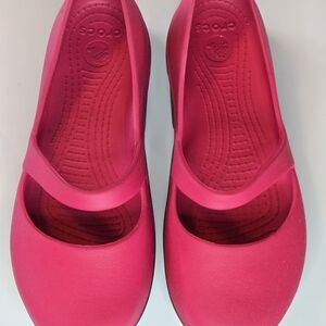 Crocs Women's Pink Mary Jane Flats